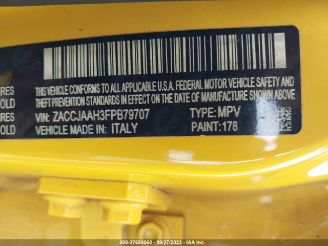 ZACCJAAH3FPB79707 Jeep Renegade Sport