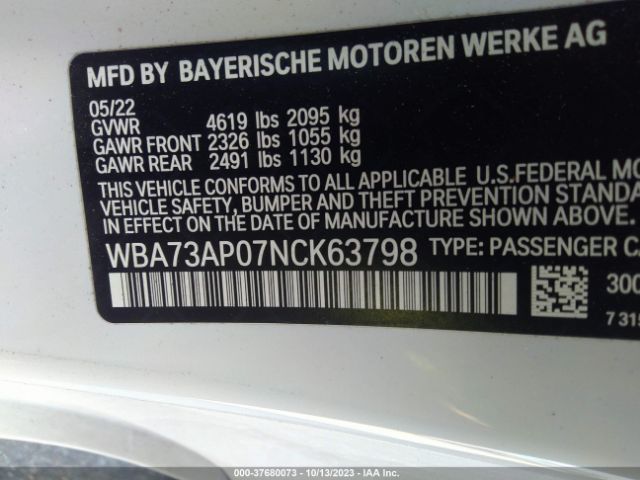 WBA73AP07NCK63798 BMW 4 Series 430i Xdrive