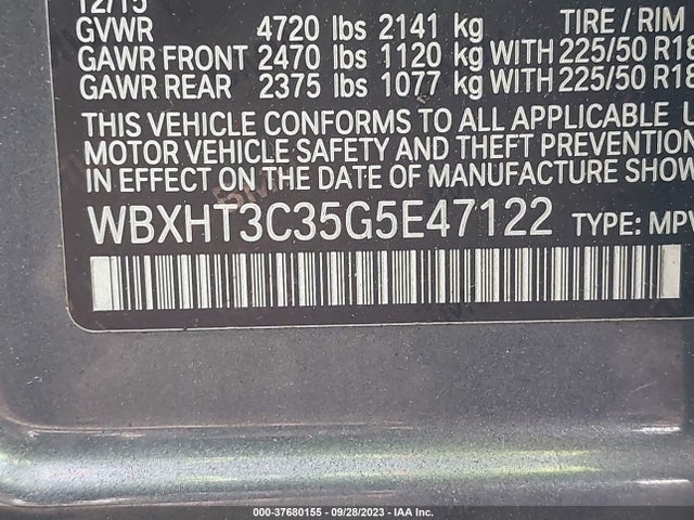 BMW X1 Xdrive28i 2016 WBXHT3C35G5E47122 Image 9