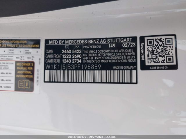 W1K1J5JB3PF198889 Mercedes-Benz E-class E 450
