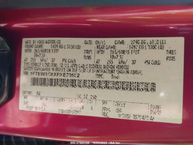 1FTEW1C8XFKE70562 Ford F-150 Xlt