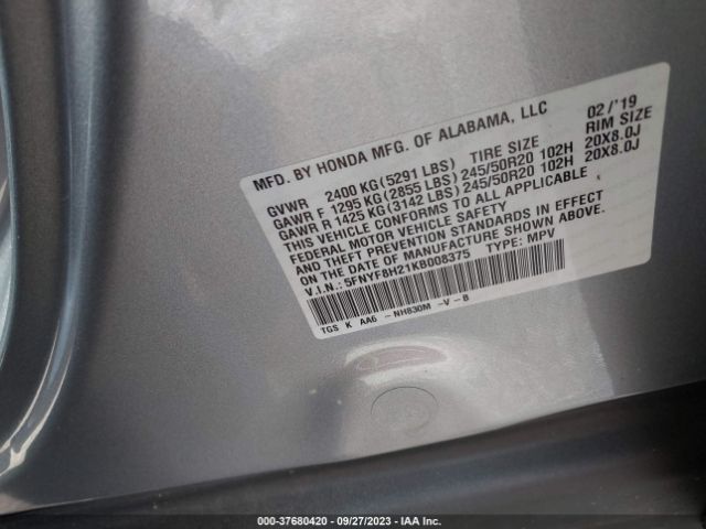 5FNYF8H21KB008375 Honda Passport Sport
