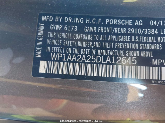 2013 PORSCHE CAYENNE WP1AA2A25DLA12645 Photo 8