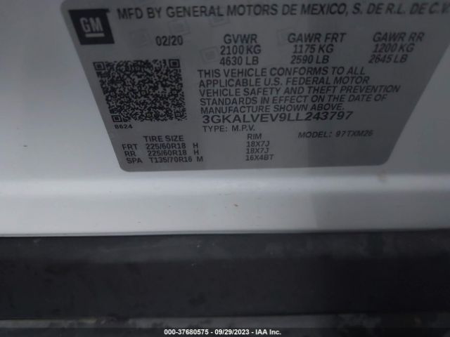 3GKALVEV9LL243797 GMC Terrain Slt
