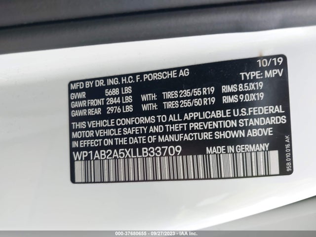 2020 PORSCHE MACAN WP1AB2A5XLLB33709 Photo 8