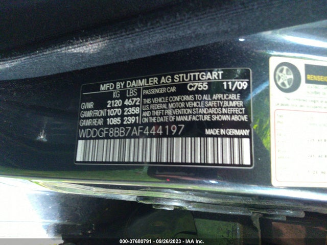 2010 MERCEDES-BENZ C-CLASS WDDGF8BB7AF444197 Photo 8