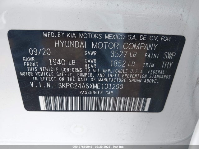 Hyundai ACCENT SE 2021 3KPC24A6XME131290 Image 9