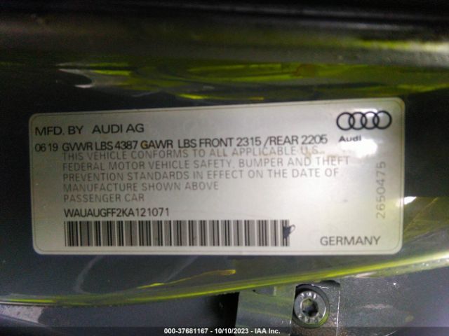 WAUAUGFF2KA121071 Audi A3 40 Premium/40 Titanium Premium