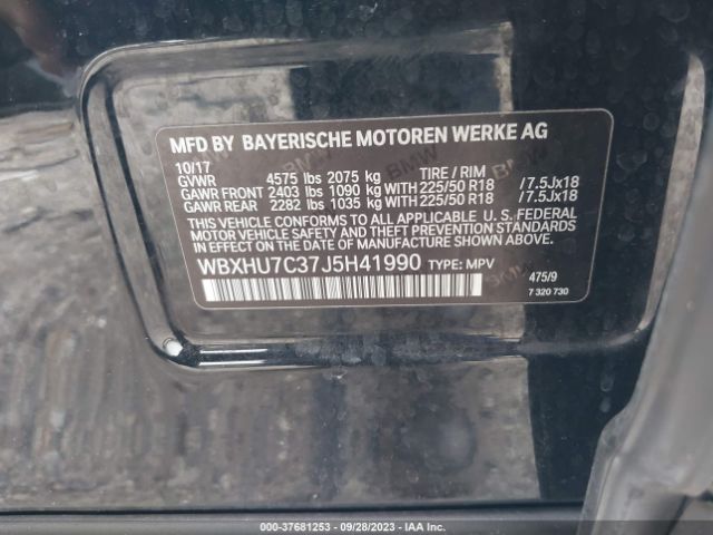 WBXHU7C37J5H41990 BMW X1 Sdrive28i