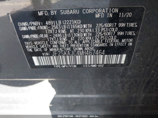 JF2SKAJC4MH467464 Subaru Forester Premium
