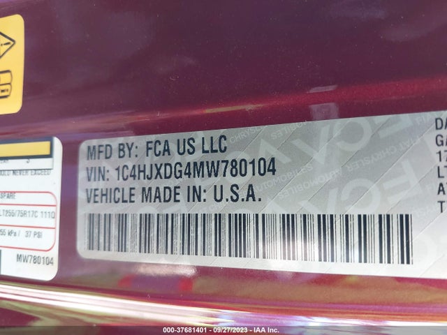 1C4HJXDG4MW780104 Jeep Wrangler Unlimited Willys 4x4