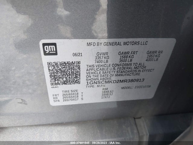 Chevrolet Tahoe Ls 2021 1GNSCMKD2MR380913 Image 9