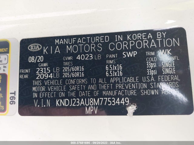 KIA SOUL S 2021 KNDJ23AU8M7753449 Image 9