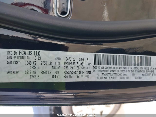 Dodge JOURNEY SE 2019 3C4PDCBG3KT701295 Image 9
