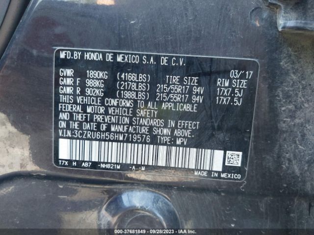 3CZRU6H56HM719576 Honda HR-V EX