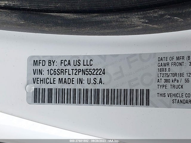 1C6SRFLT2PN552224 RAM 1500 Rebel