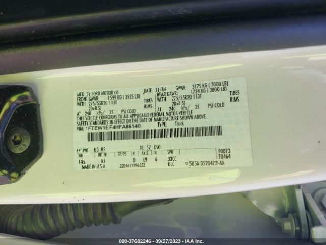 1FTEW1EF4HFA86140 Ford F-150 Xl/xlt/lariat