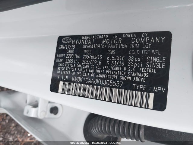 Hyundai Kona Se 2019 KM8K1CAA8KU305557 Image 9