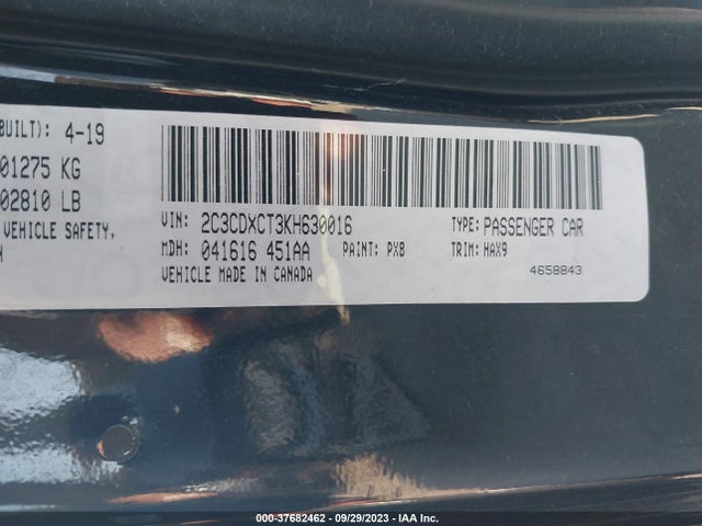 Dodge Charger R/t Rwd 2019 2C3CDXCT3KH630016 Image 9