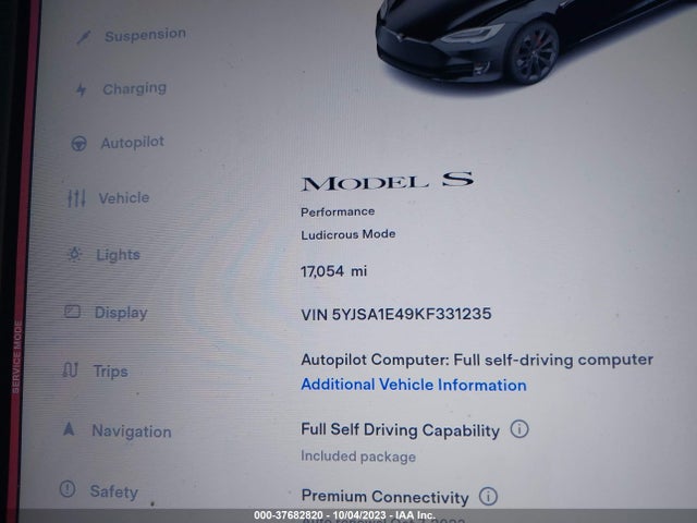 Tesla Model S 100d/p100d/performance 2019 5YJSA1E49KF331235 Image 7