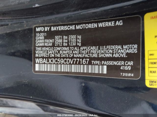 2012 BMW 6 SERIES WBALX3C59CDV77167 Photo 8