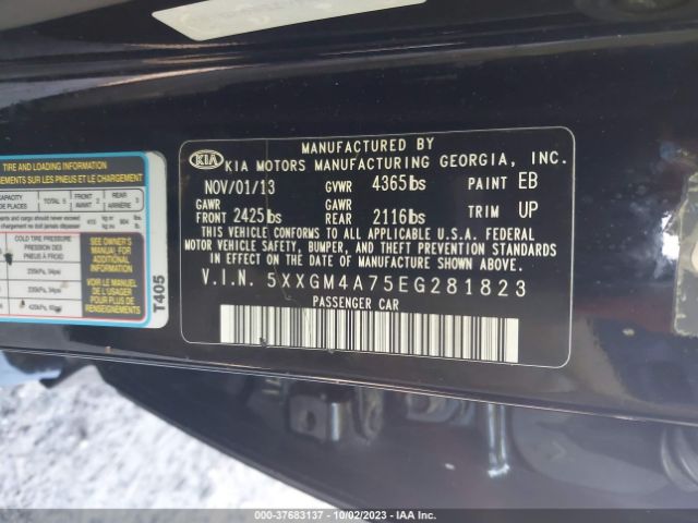 5XXGM4A75EG281823 KIA Optima Lx
