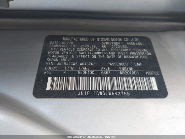 JN1BJ1CW5LW643766 Nissan Rogue Sport Sv