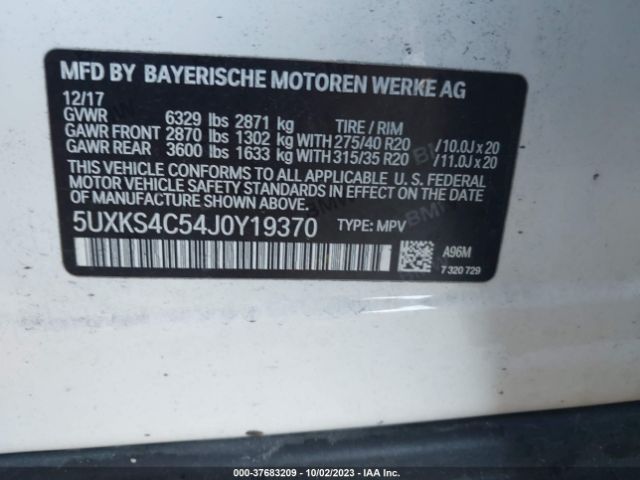 5UXKS4C54J0Y19370 BMW X5 Xdrive35d