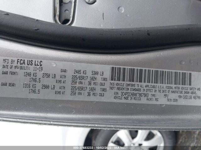 3C4PDCABXKT867903 Dodge Journey Se Value Pkg