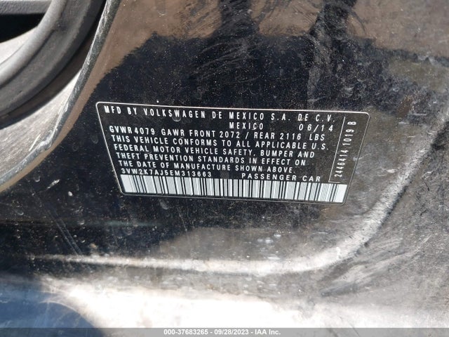 3VW2K7AJ5EM313663 Volkswagen Jetta Sedan S