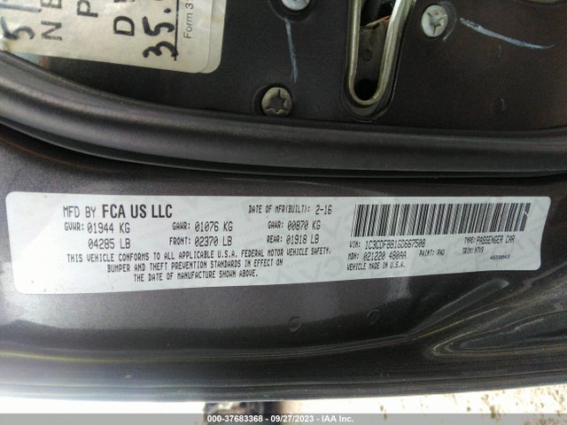 Dodge DART SXT 2016 1C3CDFBB1GD667508 Image 9