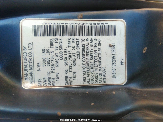 1995 NISSAN PATHFINDER JN8HD17S2SW108581 Photo 8
