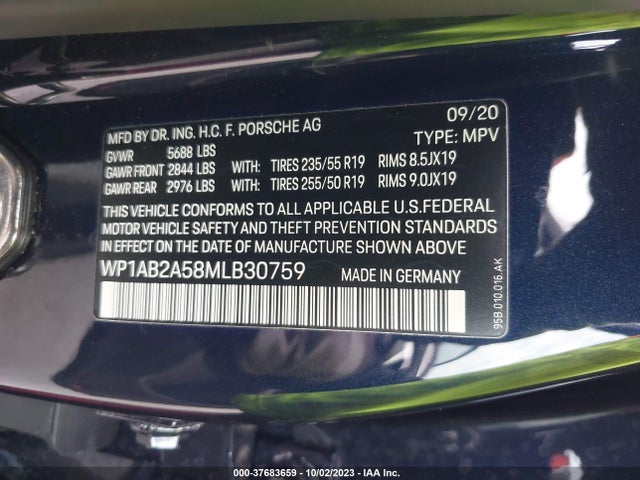 2021 PORSCHE MACAN WP1AB2A58MLB30759 Photo 8