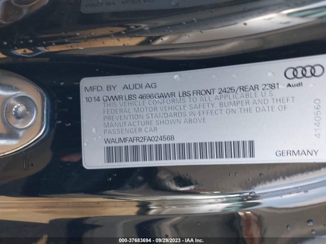 Audi A5 2.0t Premium 2015 WAUMFAFR2FA024568 Image 9