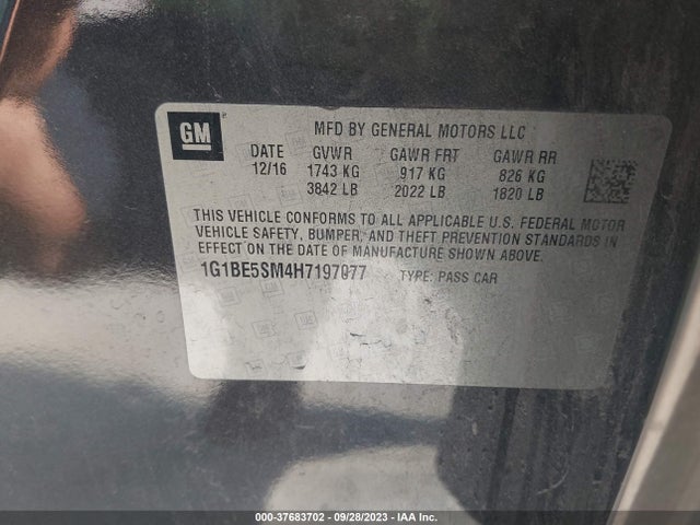 Chevrolet Cruze Lt Auto 2017 1G1BE5SM4H7197077 Image 9