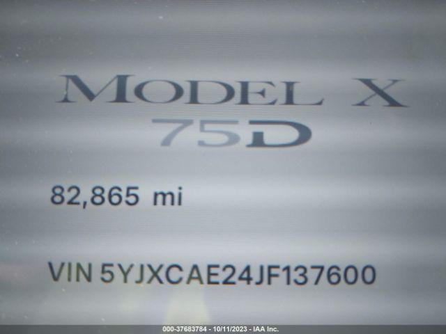 5YJXCAE24JF137600 Tesla Model X 75d/100d/p100d