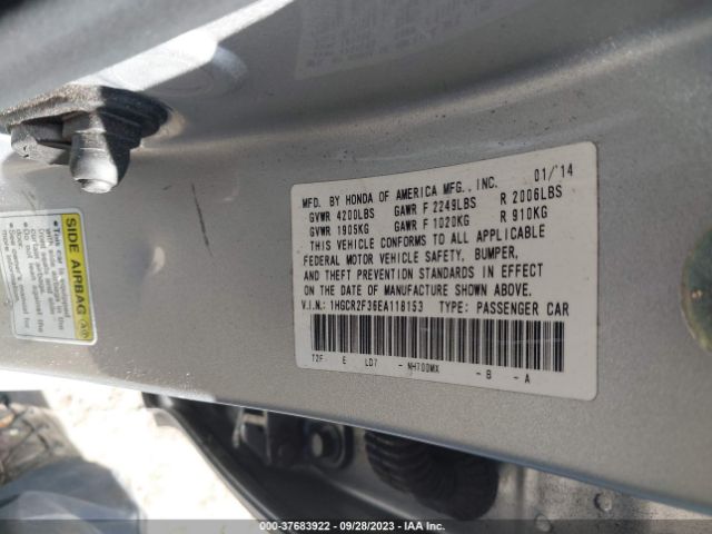 1HGCR2F36EA118153 Honda Accord Sedan Lx