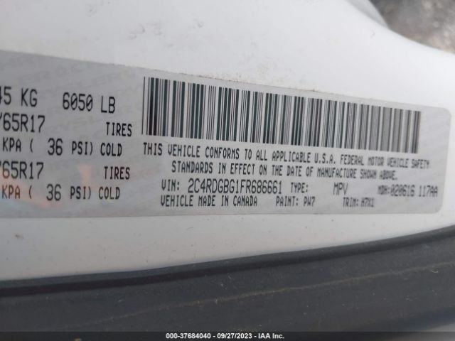 2C4RDGBG1FR686661 Dodge Grand Caravan Se