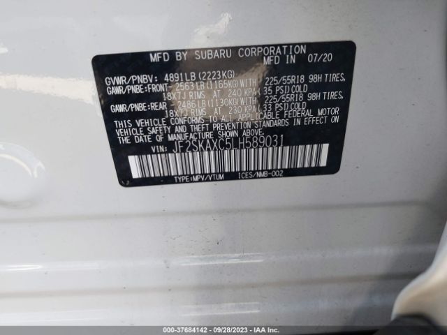 JF2SKAXC5LH589031 Subaru Forester Touring