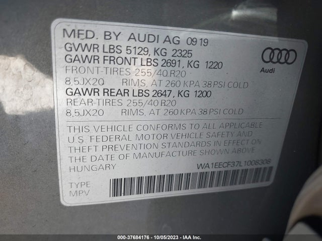WA1EECF37L1008308 Audi Q3 S Line Premium Plus