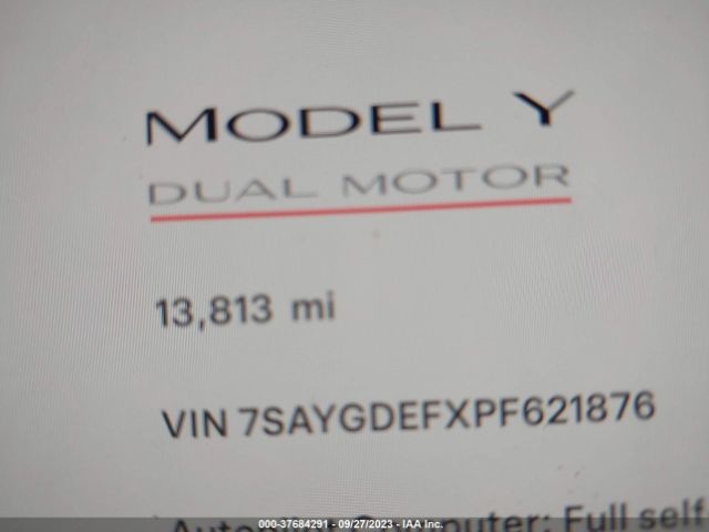 7SAYGDEFXPF621876 Tesla Model Y Performance
