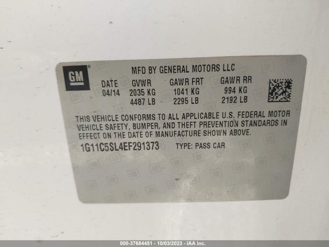 Chevrolet MALIBU LT 2014 1G11C5SL4EF291373 Image 9