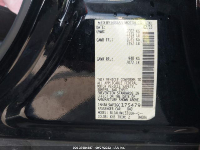 1N4BL3AP1GC175479 Nissan Altima 3.5 Sr