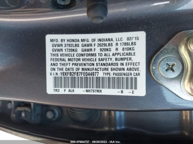 19XFB2F87FE044977 Honda Civic Sedan Ex
