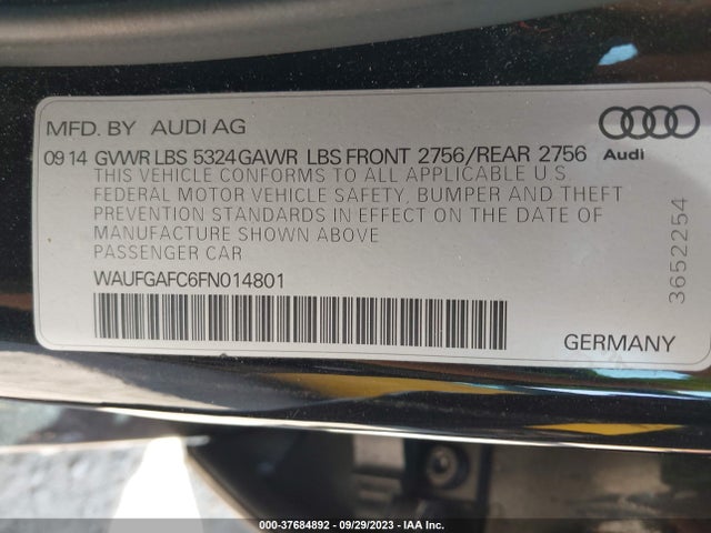 WAUFGAFC6FN014801 Audi A6 3.0t Premium Plus