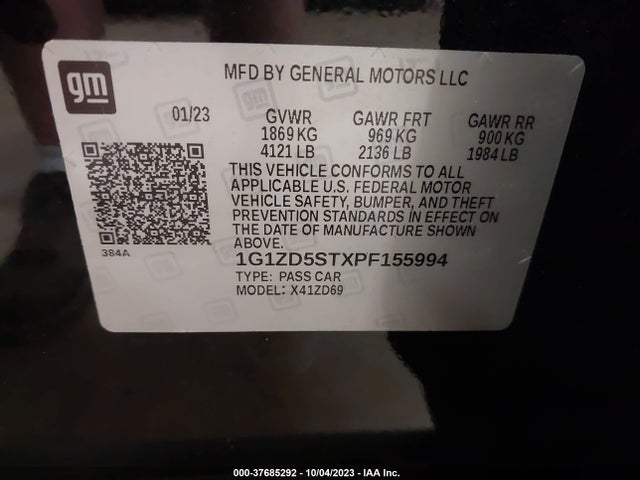 Chevrolet MALIBU LT 2023 1G1ZD5STXPF155994 Image 9