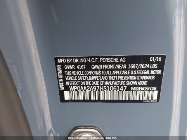 2017 PORSCHE 911 WP0AA2A97HS106147 Photo 8