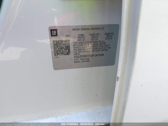 Chevrolet MALIBU LT 2018 1G1ZD5STXJF147529 Image 9
