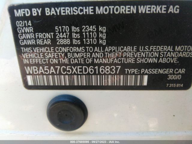 WBA5A7C5XED616837 BMW 5 Series 528i Xdrive