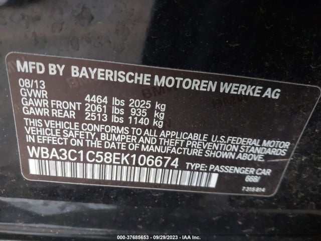 WBA3C1C58EK106674 BMW 328I